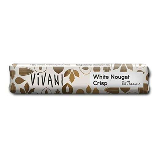 Vivani White Nougat Crisp Riegel - mit Reisdrink - 35 g (18 Stück)