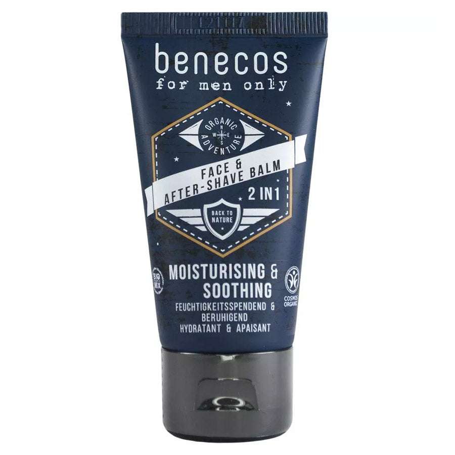 benecos Face & After-Shave Balm 2in1 Moisturising & Soothing MEN ONLY Bio, 50ml