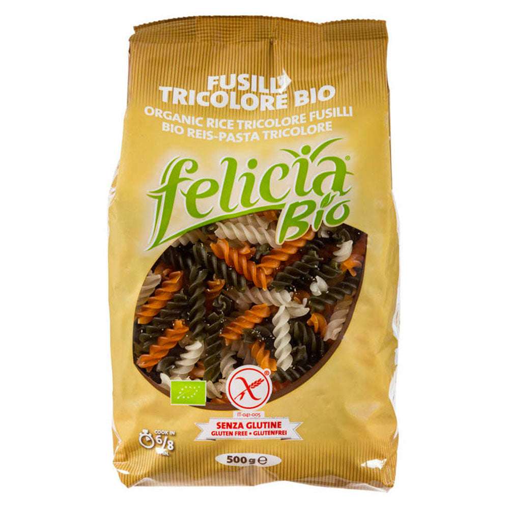 Felicia Bio Reis Fusilli Tricolore 500g - glutenfrei