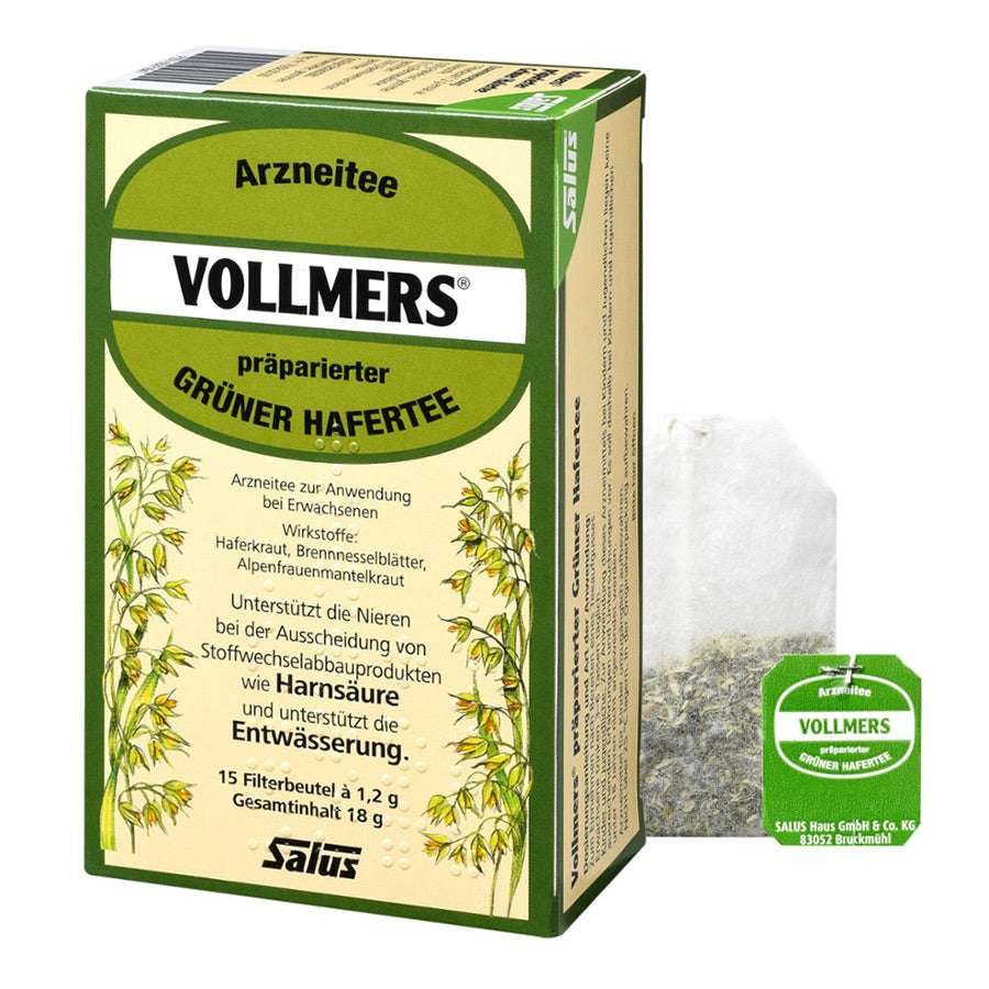Salus - Reform Vollmers präparierter Grüner Hafertee 15 Filterbeutel x 1,2 g (FAM) 18g