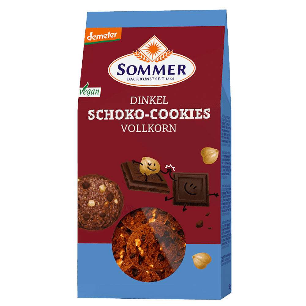 Sommer &amp; Co. Dinkel Schoko Cookies 150g Bio – Auwald Bio