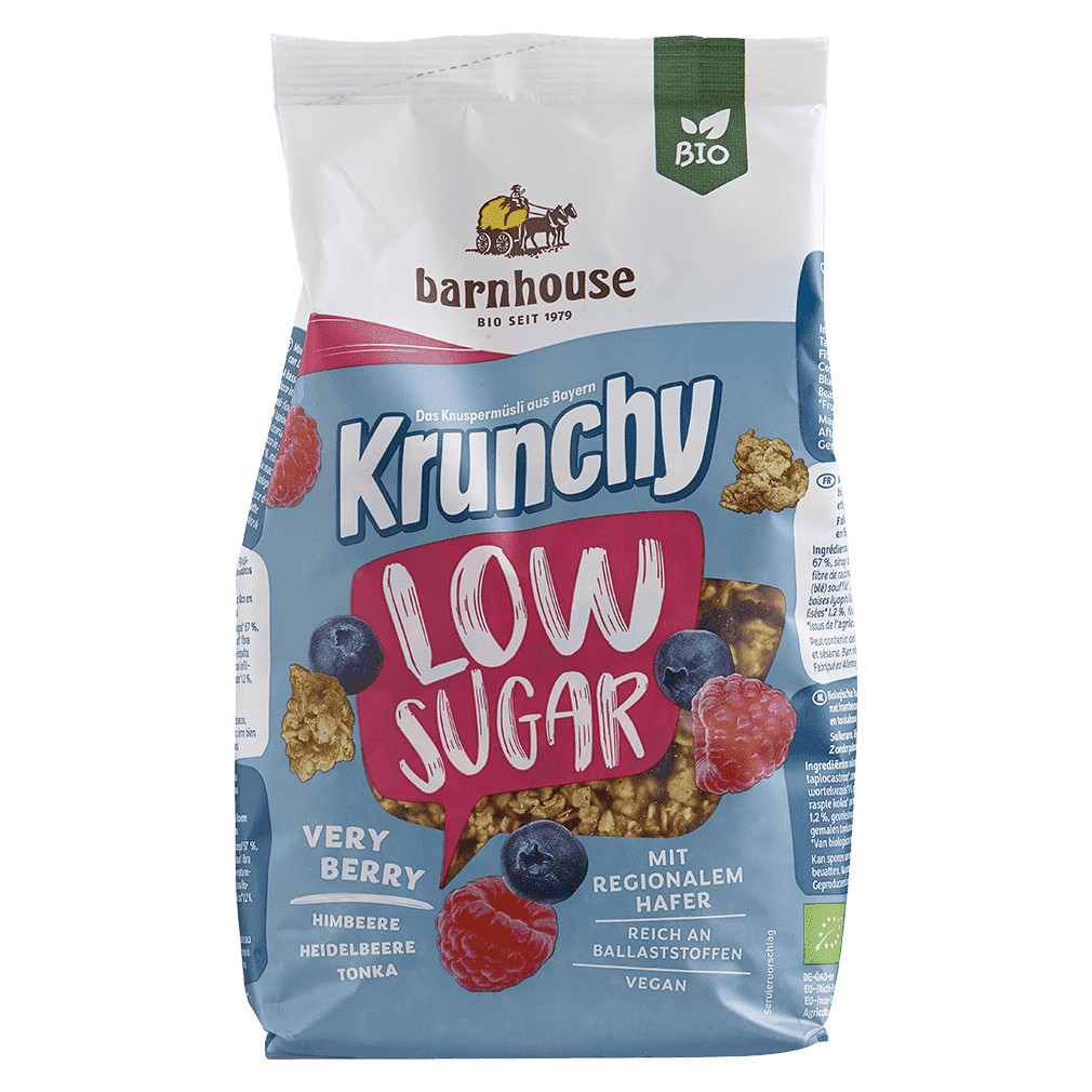 Barnhouse Bio Krunchy Low Sugar Very Berry 375g