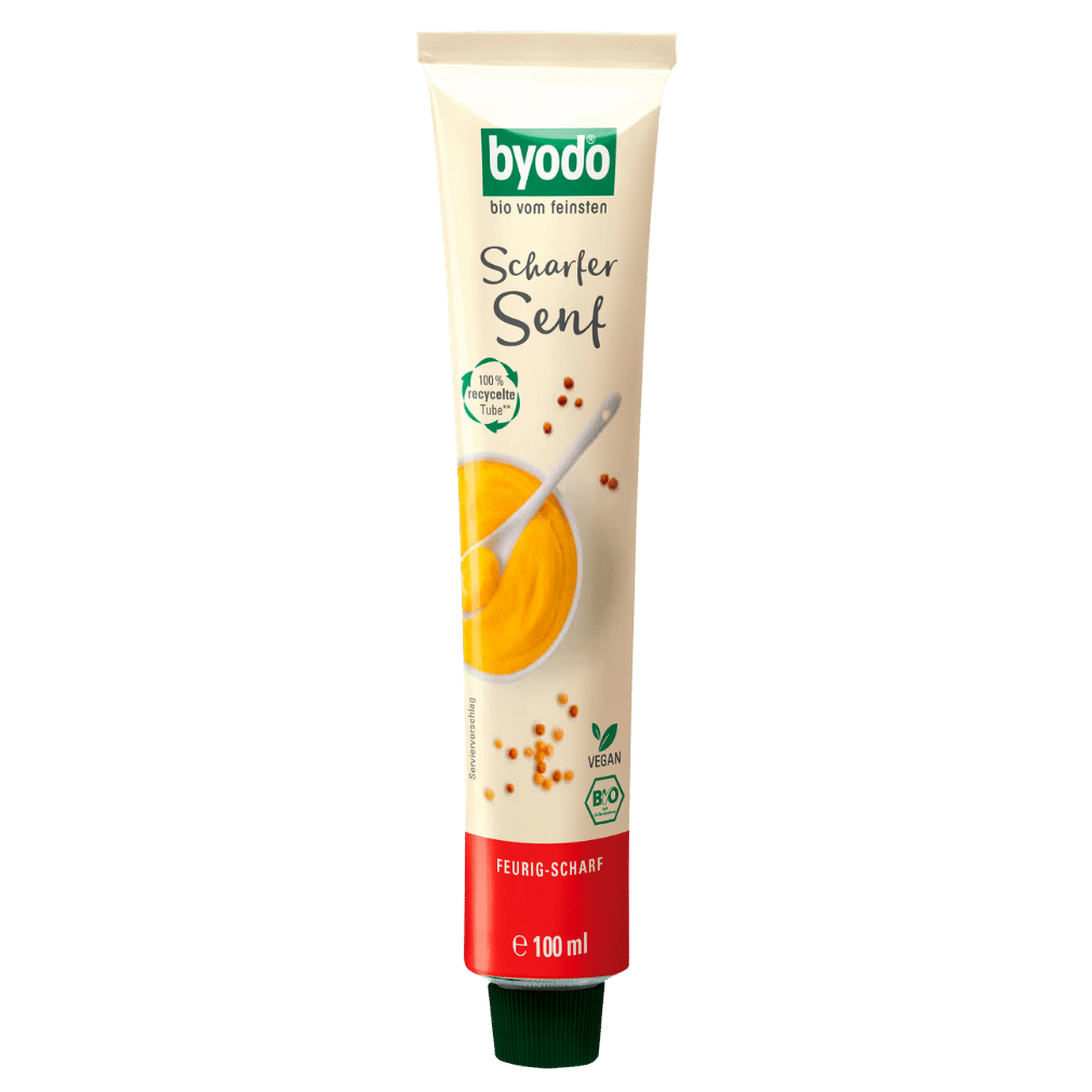 BYODO Scharfer Bio Senf – Extra scharf (100 ml) – Auwald Bio