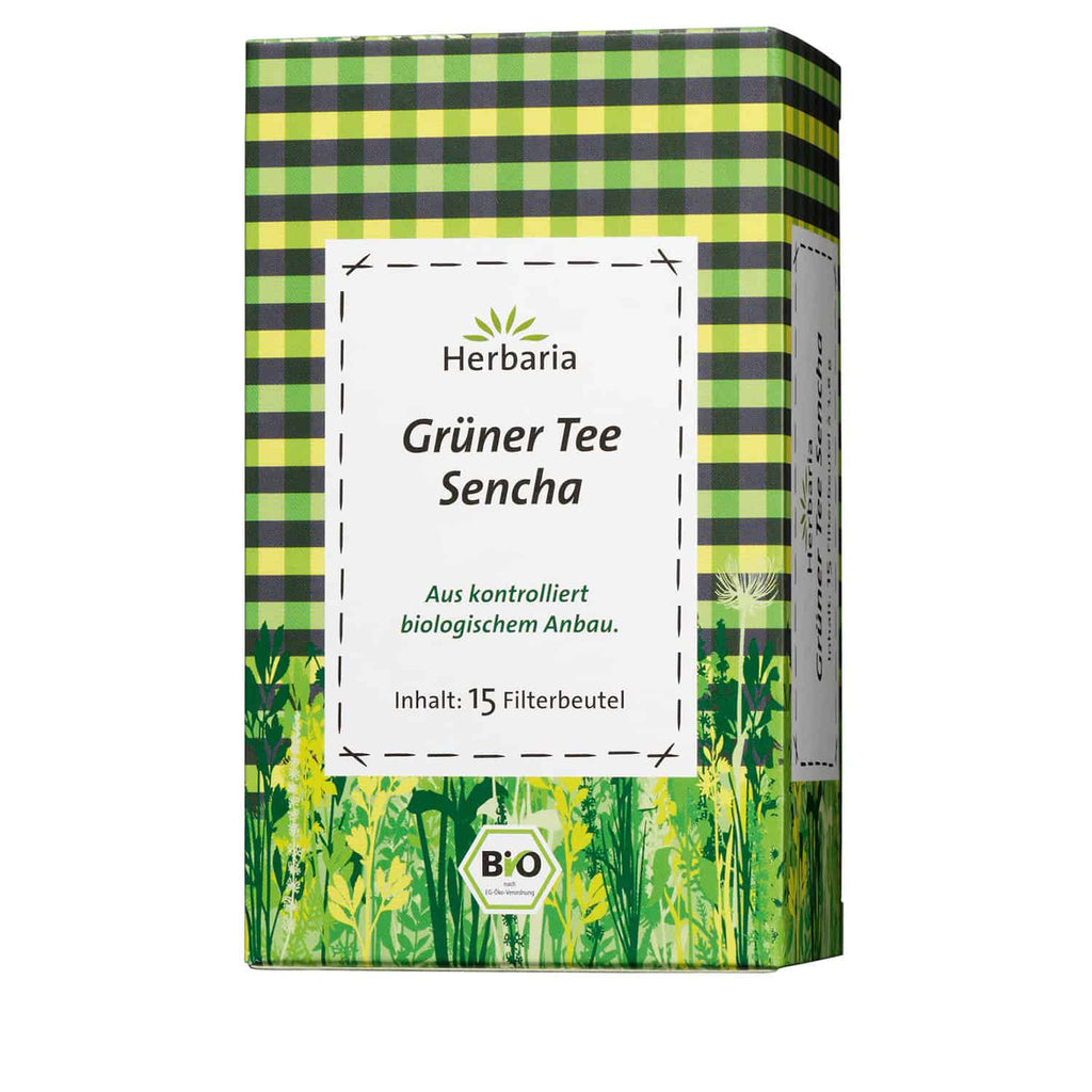 Herbaria Grüner Tee Sencha 15 Filterbeutel Bio