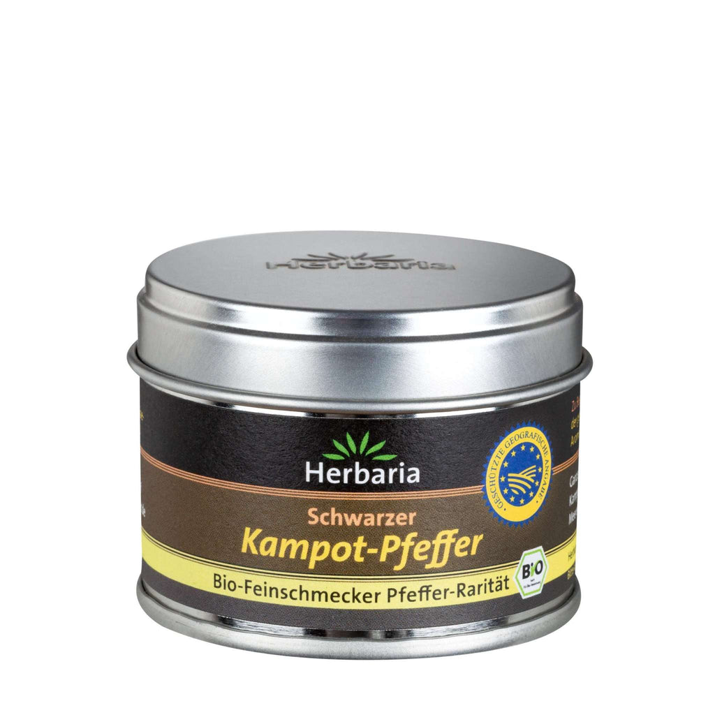 Herbaria Schwarzer Kampot-Pfeffer 30g Bio - Pfefferrarität - feurige subtile Süße