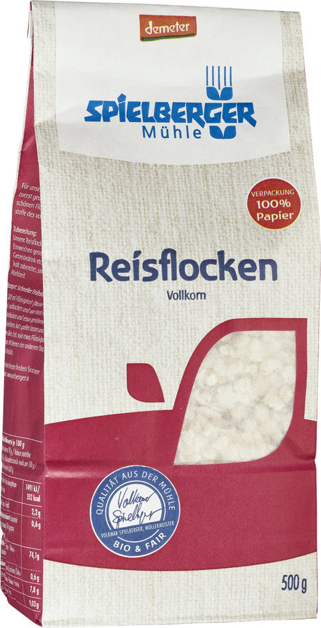 Spielberger Mühle Rice Flakes Whole Grain 500g Organic 