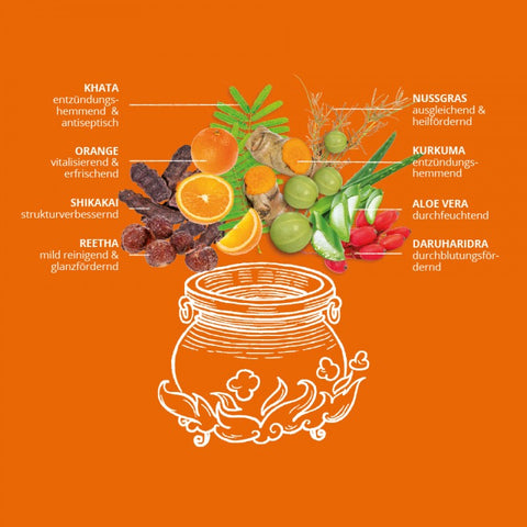 khadi Ayurvedisches Elixier Shampoo ORANGE VITALITY Bio 200ml