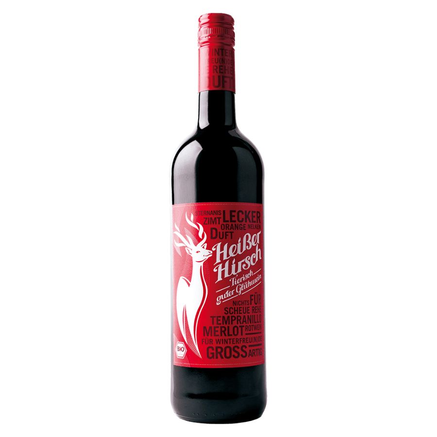 Heißer Hirsch Bio Glühwein rot