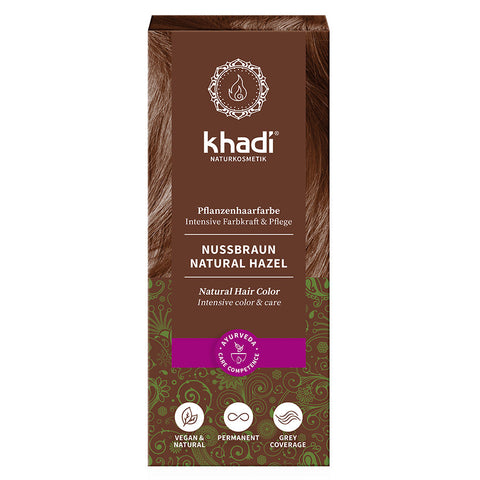khadi Pflanzenhaarfarbe Nussbraun Bio 100g