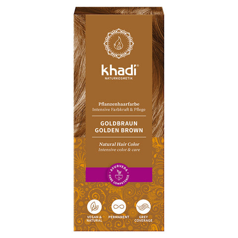 khadi Pflanzenhaarfarbe Goldbraun Bio 100g