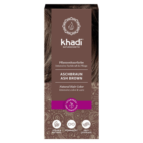khadi Pflanzenhaarfarbe Aschbraun Bio 100g