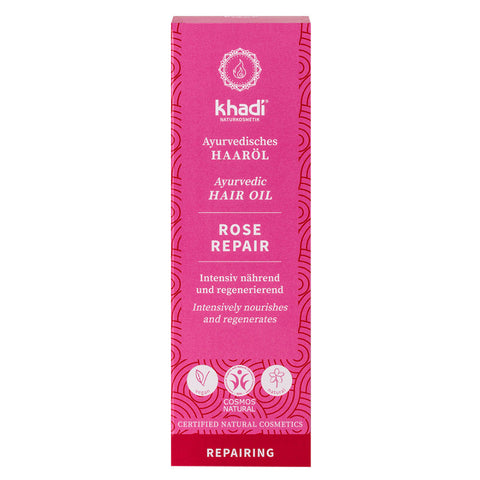 khadi Ayurvedic hair oil ROSE REPAIR organic 50ml