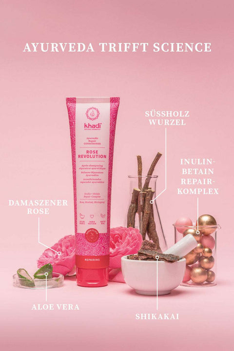 khadi Ayurvedic Repair Conditioner ROSE REVOLUTION Organic 200ml 