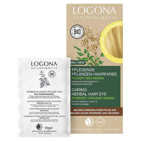 Logona Pflanzenhaarfarbe Pulver Goldblond Bio 100g