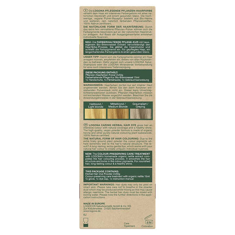 Logona Herbal Hair Color Powder Golden Blonde Organic 100g