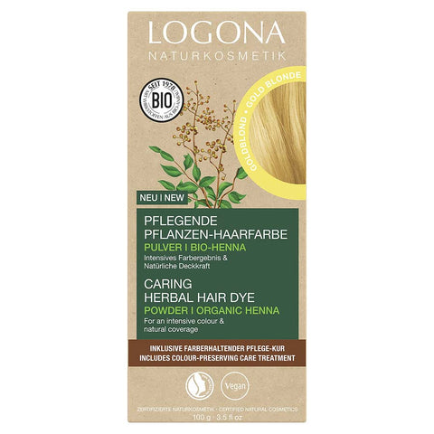 Logona Herbal Hair Color Powder Golden Blonde Organic 100g