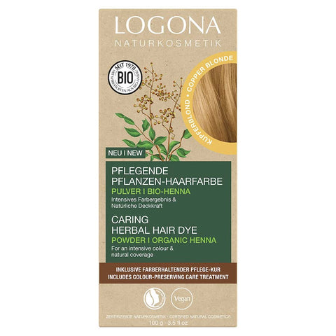 Logona Herbal Hair Color Powder Copper Blonde Organic 100g