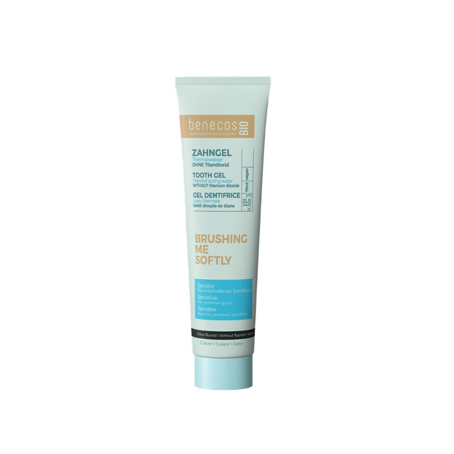 Bestelle jetzt benecos Zahngel Sensitiv mit Thermalwasser, ohne Fluorid 75ml