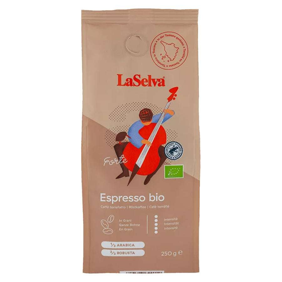 LaSelva Espresso Forte ganze Bohne 30% Arabica, 70% Robusta Bio