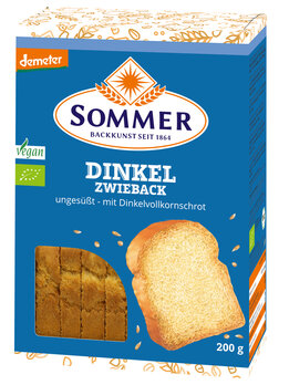 Summer spelled rusks unsweetened (vegan) organic