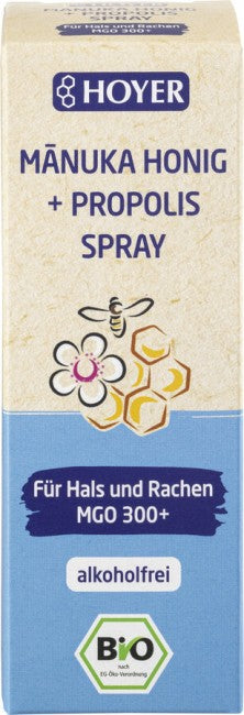 Hoyer Manuka Honey + Propolis Spray alcohol-free Organic 20ml