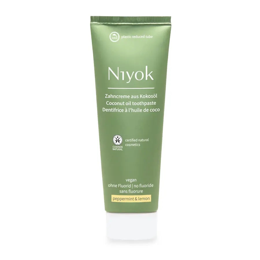 Niyok Zahncreme aus Kokosöl - Pfefferminze & Zitrone Bio 75ml