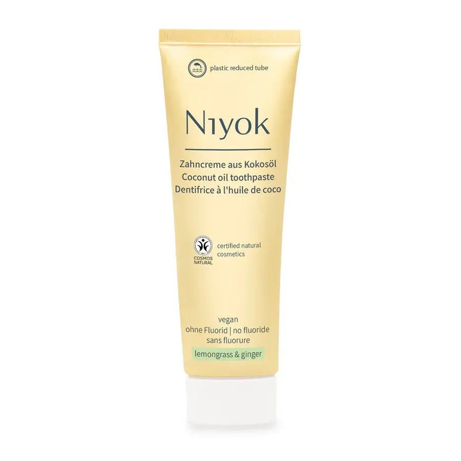 Niyok Zahncreme aus Kokosöl - Zitronengras & Ingwer Bio 75ml