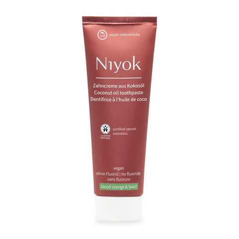 Niyok Zahncreme aus Kokosöl Blutorange & Basilikum Bio 75ml