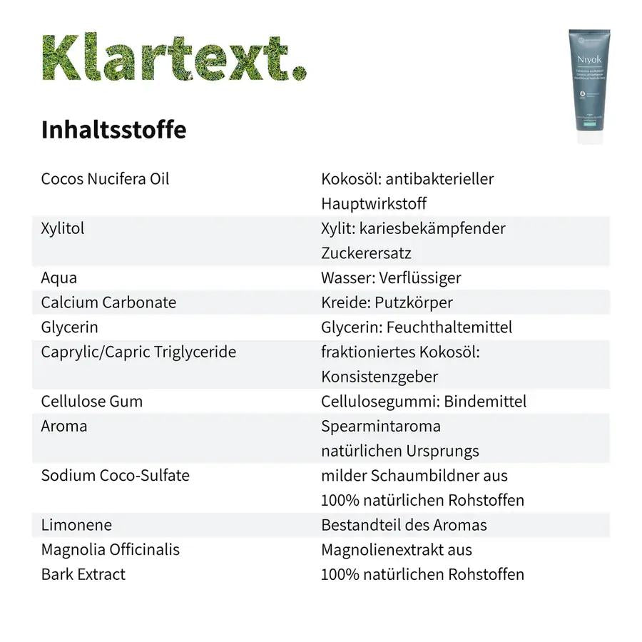 Niyok Zahncreme aus Kokosöl - Spearmint Bio 75ml_5