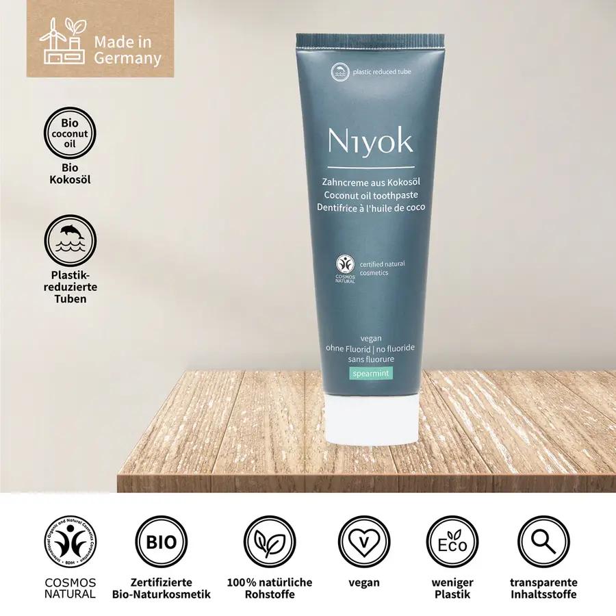 Niyok Zahncreme aus Kokosöl - Spearmint Bio 75ml_1