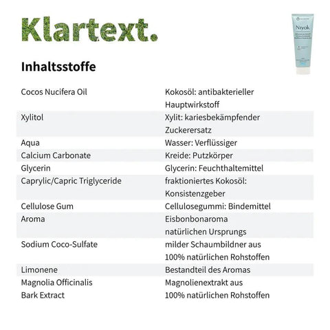 Niyok Coconut Oil Toothpaste - Ice Mint Organic 75ml