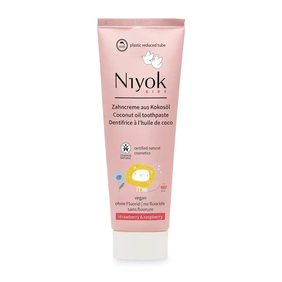 Niyok Zahncreme aus Kokosöl - Erdbeere & Himbeere KIDS Bio 75ml