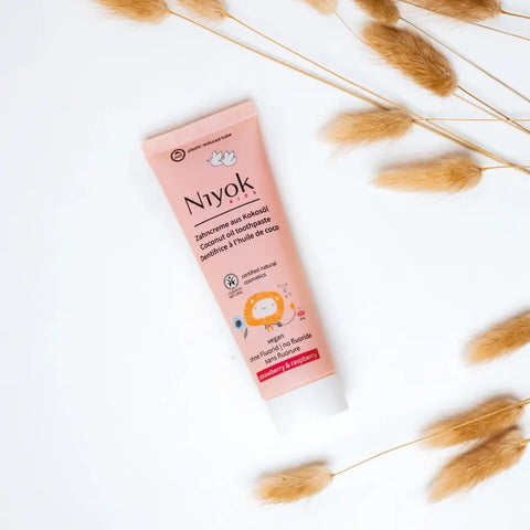 Niyok Coconut Oil Toothpaste - Strawberry &amp; Raspberry KIDS Organic 75ml