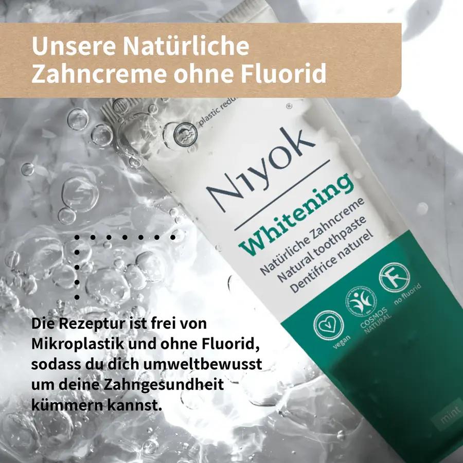 Niyok Natürliche Zahncreme - Whitening Minze Bio 75ml_4