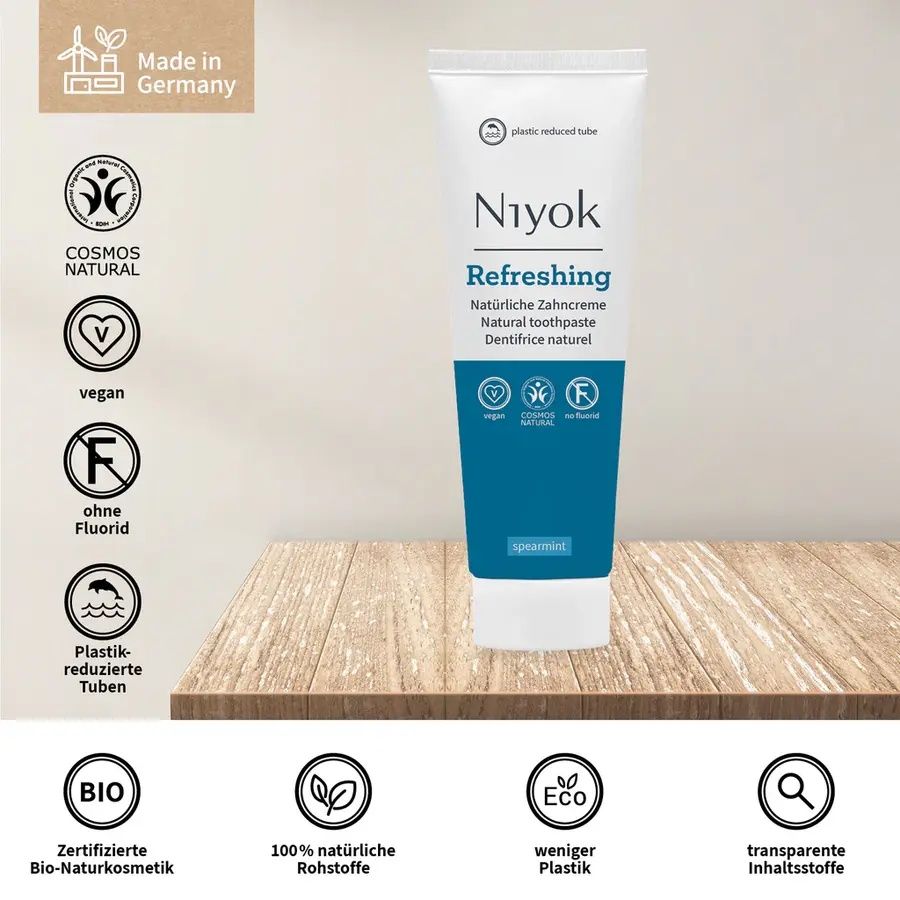 Niyok Natürliche Zahncreme - Refreshing Bio 75ml_2