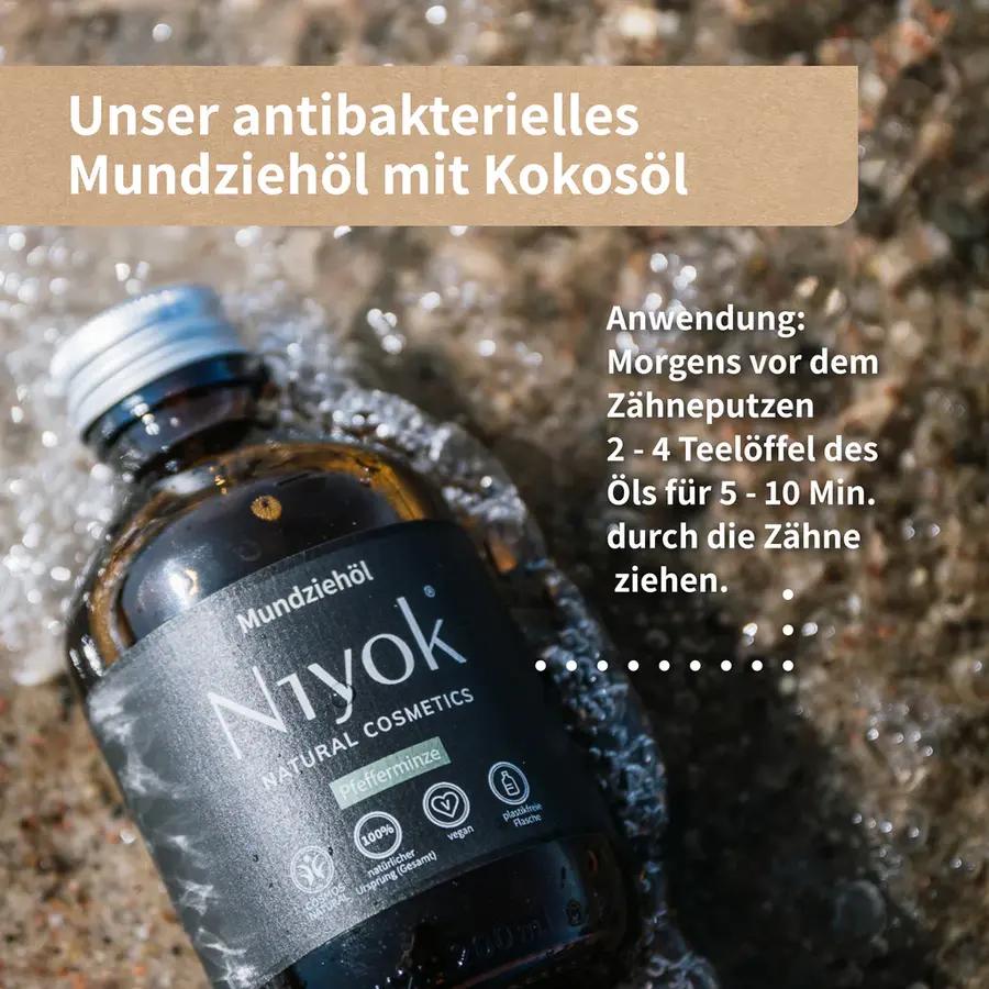 Niyok Mundziehöl aus Kokosöl - Pfefferminze Bio 200ml_3