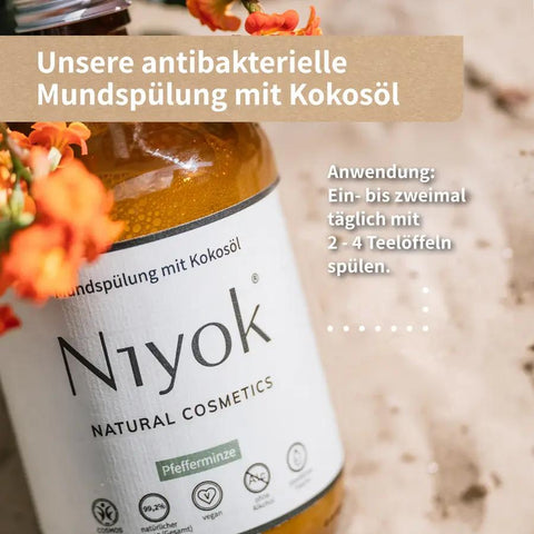 Niyok Mouthwash with Coconut Oil - Peppermint Organic 500ml