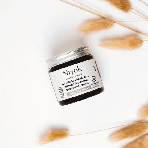 Niyok 2 in 1 anti-perspirant deodorant cream - coconut | without perfume organic 40ml