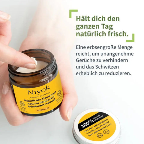 Niyok 2 in 1 anti-perspirant deodorant cream - Vitamina Bio 40ml
