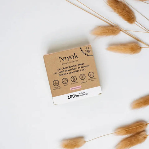 Niyok 2 in 1 solid shower + care - Soft blossom Bio 80g