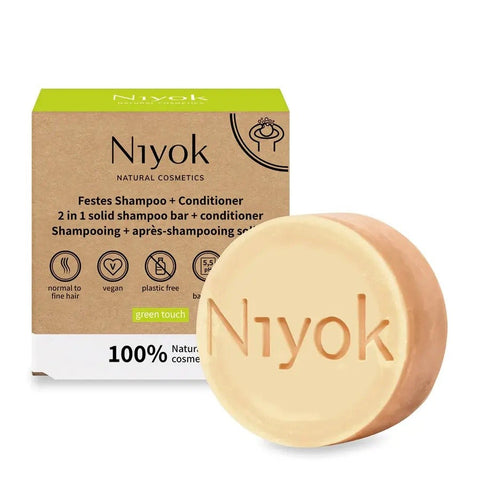 Niyok 2 in 1 festes Shampoo + Conditioner - Green touch Bio 80g