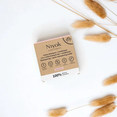 Niyok 2 in 1 festes Shampoo + Conditioner - Soft blossom Bio 80g