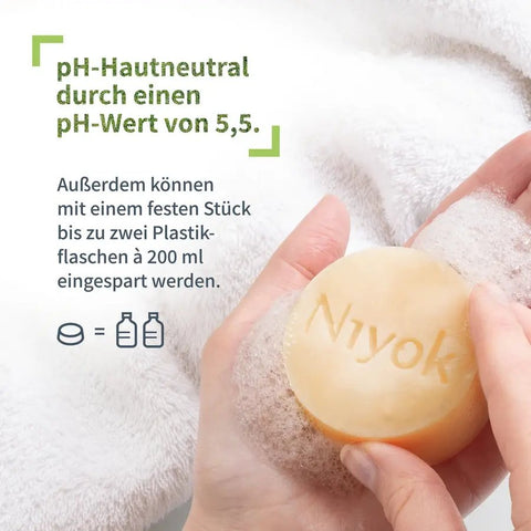 Niyok 2 in 1 festes Shampoo + Conditioner - Soft blossom Bio 80g