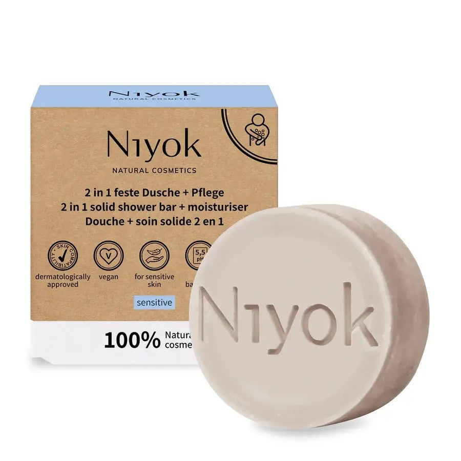 Niyok 2 in 1 feste Dusche + Pflege - Sensitiv 80g