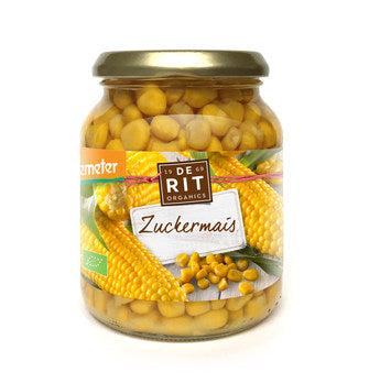 De Rit sweet corn 340ml/ ATG:230g Bio Demeter