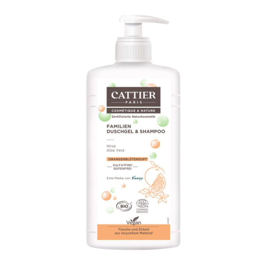 Cattier Familien Duschgel & Shampoo Orangenblüte Bio 500ml