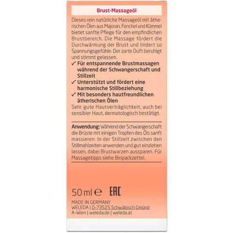 WELEDA Breast Massage Oil Organic 50ml