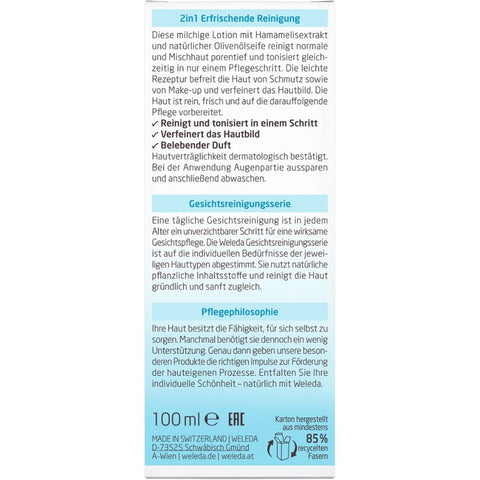 WELEDA 2in1 Refreshing Cleansing Organic 100ml