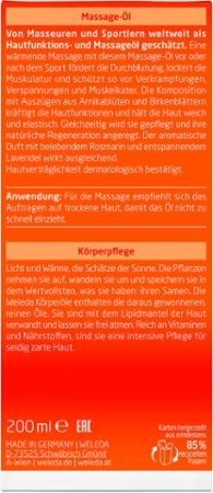 Weleda Massage Oil with Arnica Organic 200ml 
