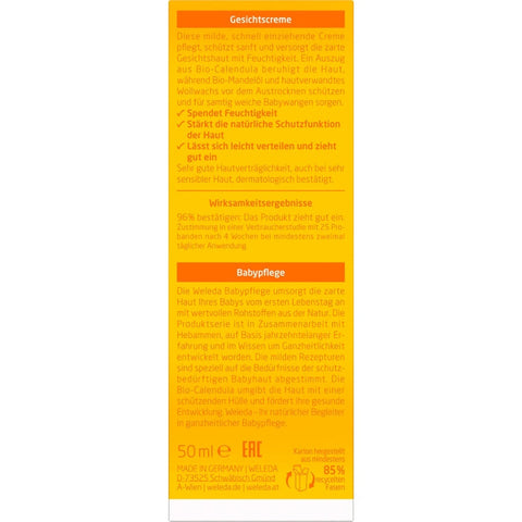 WELEDA Baby Calendula Face Cream Organic 50ml